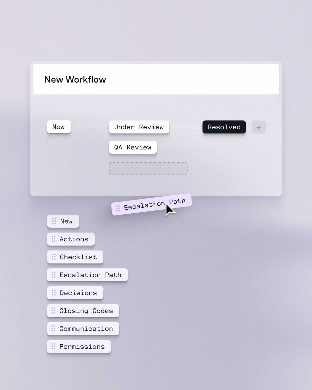Workflow builder interface